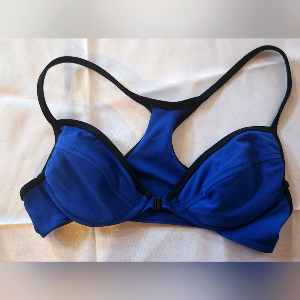 Victoria Secret Cobalt Blue Bikini Top Sz 32B